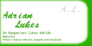 adrian lukes business card